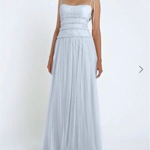 Jenny Yoo Light Blue Maxi Dress